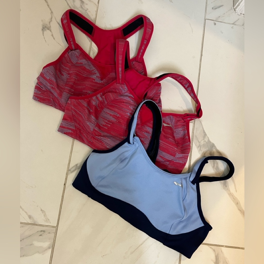Set of 3 Brooks sports bras. Barely used. Excellent shape.